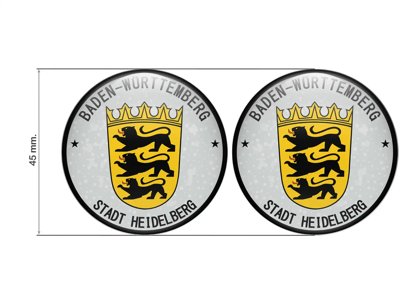 TUV Kennzeichen-Sticker Stadt Heidelberg Nummernschild Plakette